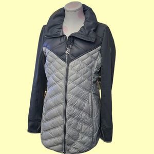 Michael Kors mk casual womens quilted casual jacket gray designer coat top shirt